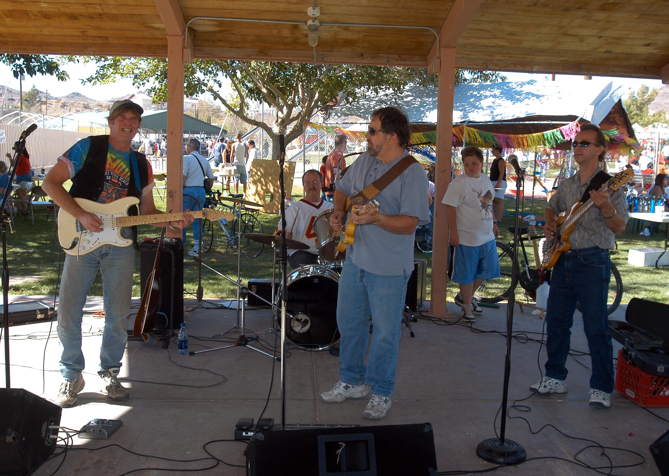 Live band playing at Cottonwood Park during Beatty Days